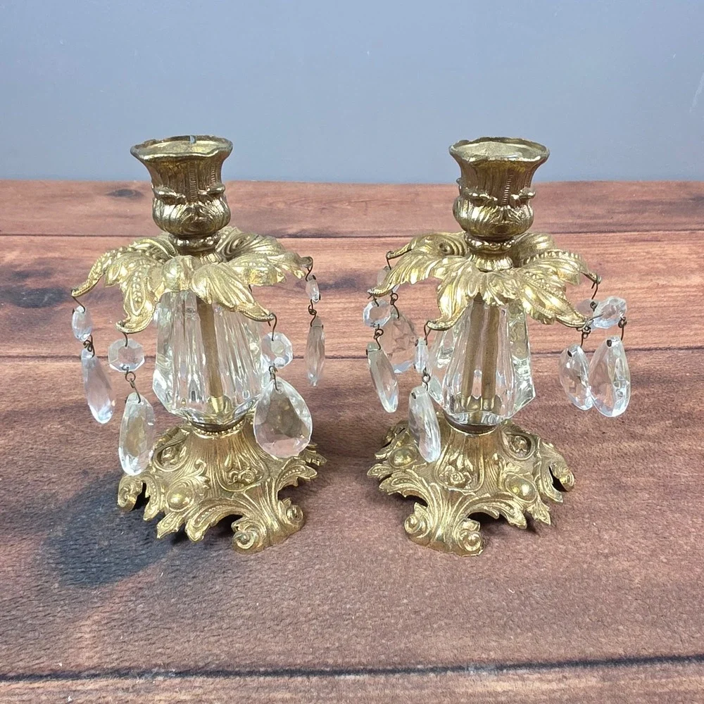 L&L WMC Candlestick Holders Pair 7.5